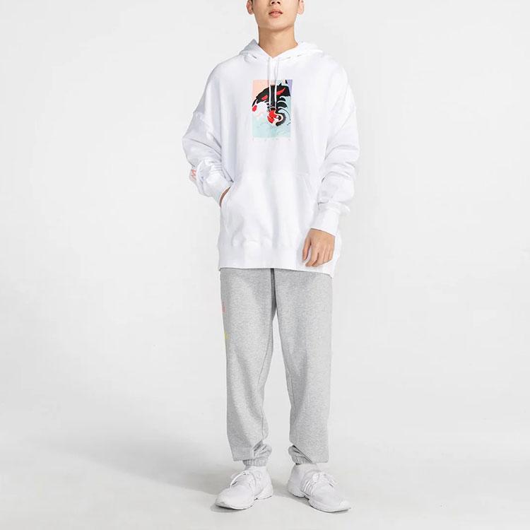 Puma Cartoon Letter Print Hoodie Men Tops White 578902-02
