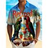 Beach Sunset Men's Hawaiian Shirt Parrot Tropical Art Quick Dry Summer Men's Shirt Big Tall Causal Hawaiian Shirts for Men