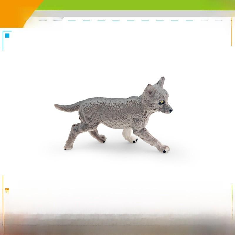 Wild Animal Pvc Gray Wolf Model With Realistic Design For Childrens Educational Play