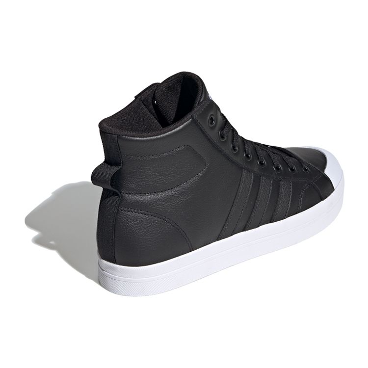 Adidas Neo Bravada Mid Synthetic Leather Slip Resistant Durable High Top Skate Shoes Men Sneakers Black White FX9143