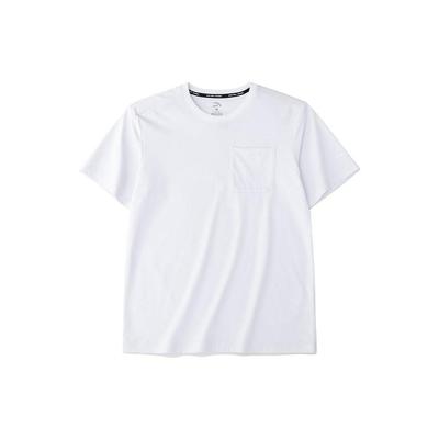 Einfarbiges Sport-T-Shirt mit Rundhalsausschnitt und kurzen Ärmeln für Herren Oberteile Weiß 152237139-1