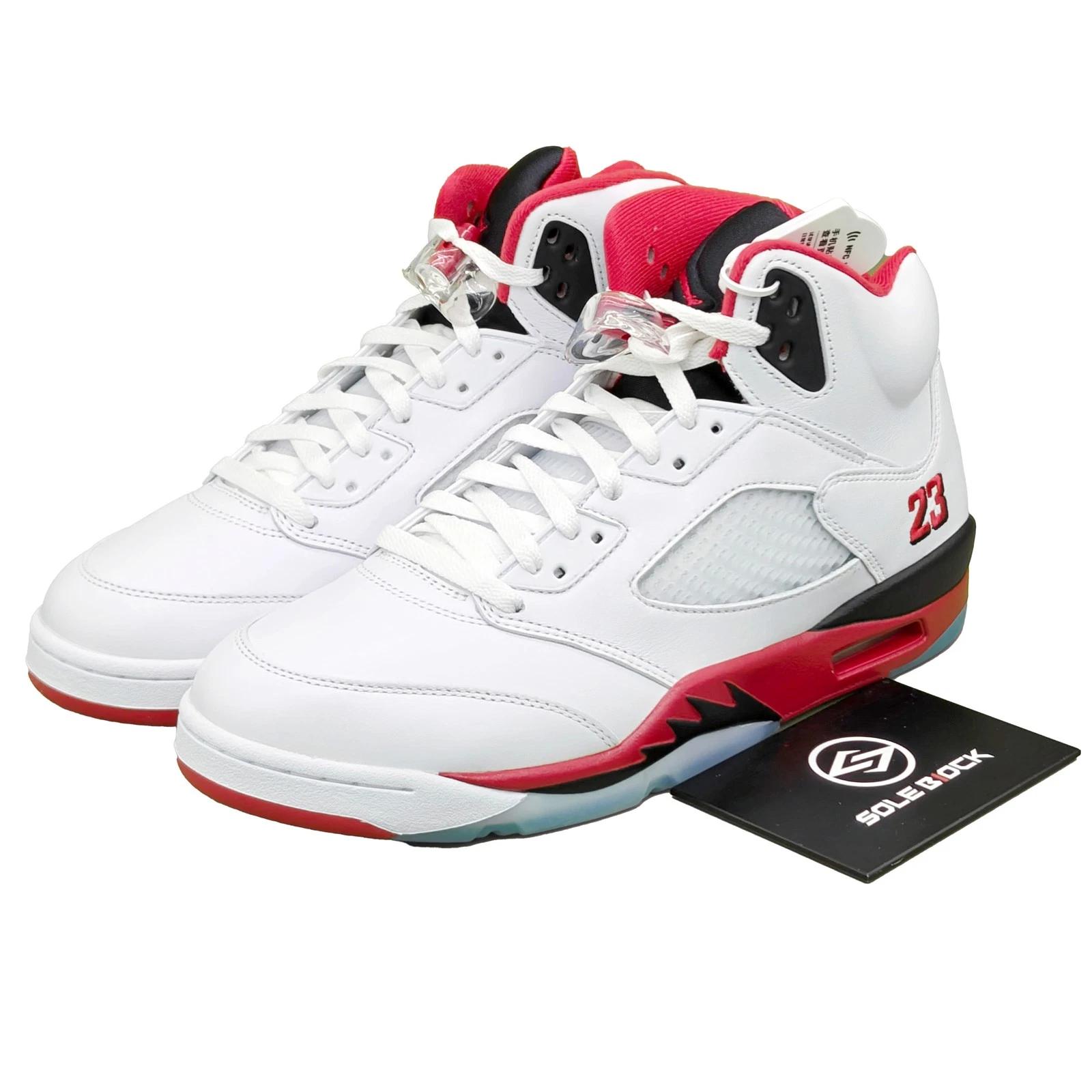 

Jordan Air Jordan 5 Fire Red“Black Tongue”HQ7978-101 Unisex EU 42 червоний/білий