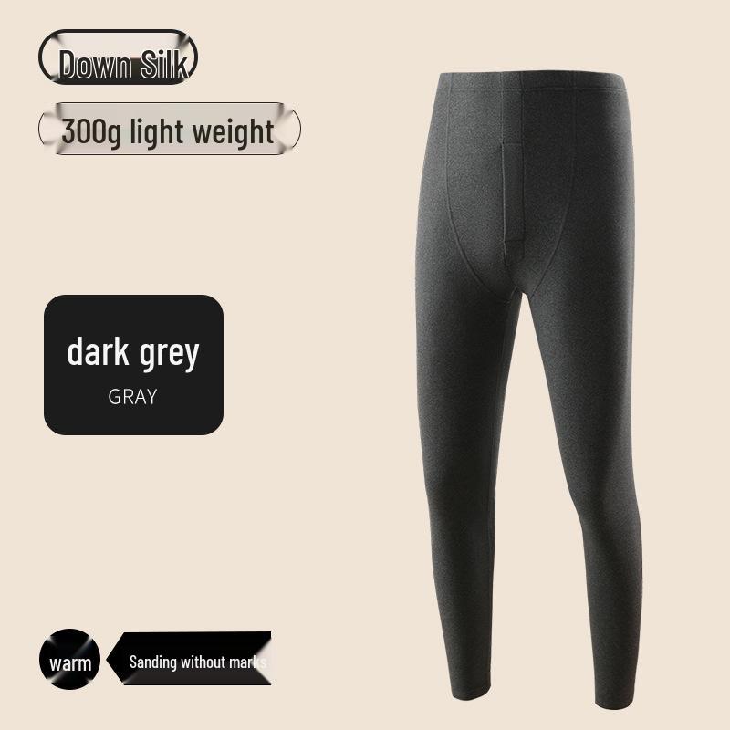 "Men's Seamless Slim Fit Warm Trousers for Autumn and Winter"