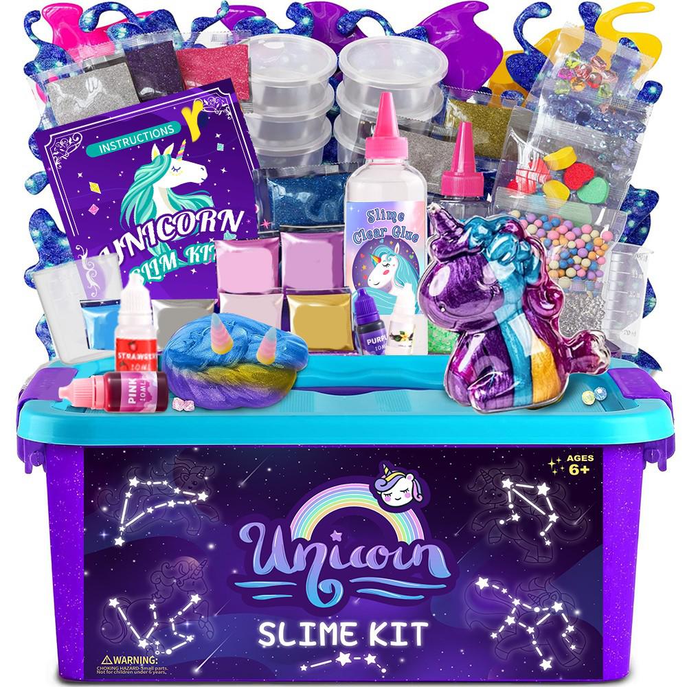 DIY Unicorn Bubble Gum Slime Set - Creative Crystal Mud