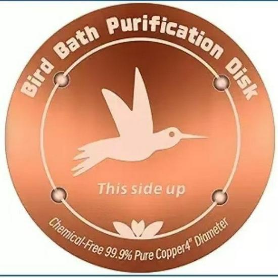 Copper Round Disc Bird Bath Cleaner
