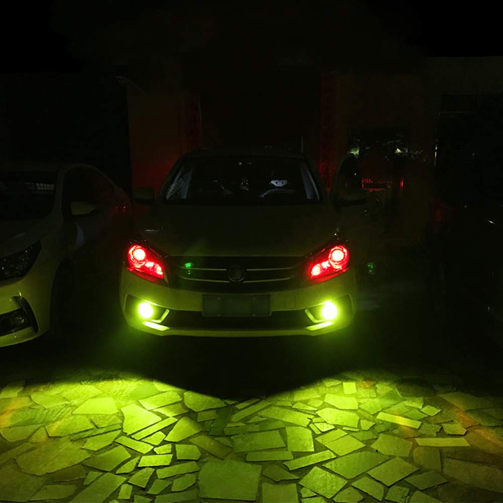 Catland HB4 9006 LED Fog Light Lemon Car LED Fog 3600LM X 35W X COB Pack of 2 Bulbs, Yellow, Yellow, 12V, Light/Headlight Bulbs, 2, 2, Integrated,