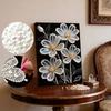 5D DIY Frameless Pearl Painting Daisy Pattern Painting Kit, Suitable for Home Living Room Bedroom and Other Wall Decoration Art Paintings