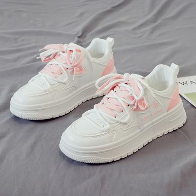 2025 Spring White Shoes Women's Versatile Casual Sports Shoes Thick Baseplate Shoes Women's Shoes New Shoes