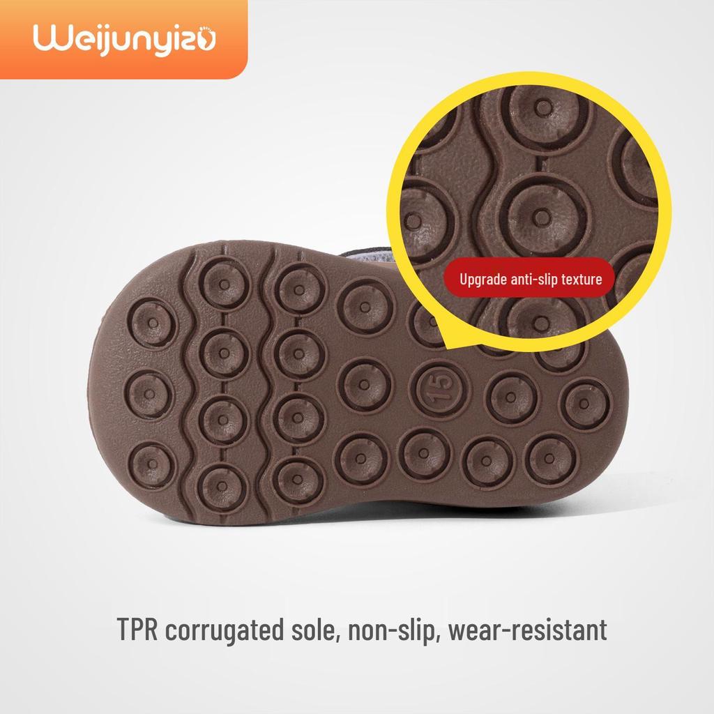 Toddler Winter Cotton Shoes for Ages 1-3, Soft Sole, Plus Velvet, Infant Boy & Girl Functional Shoes