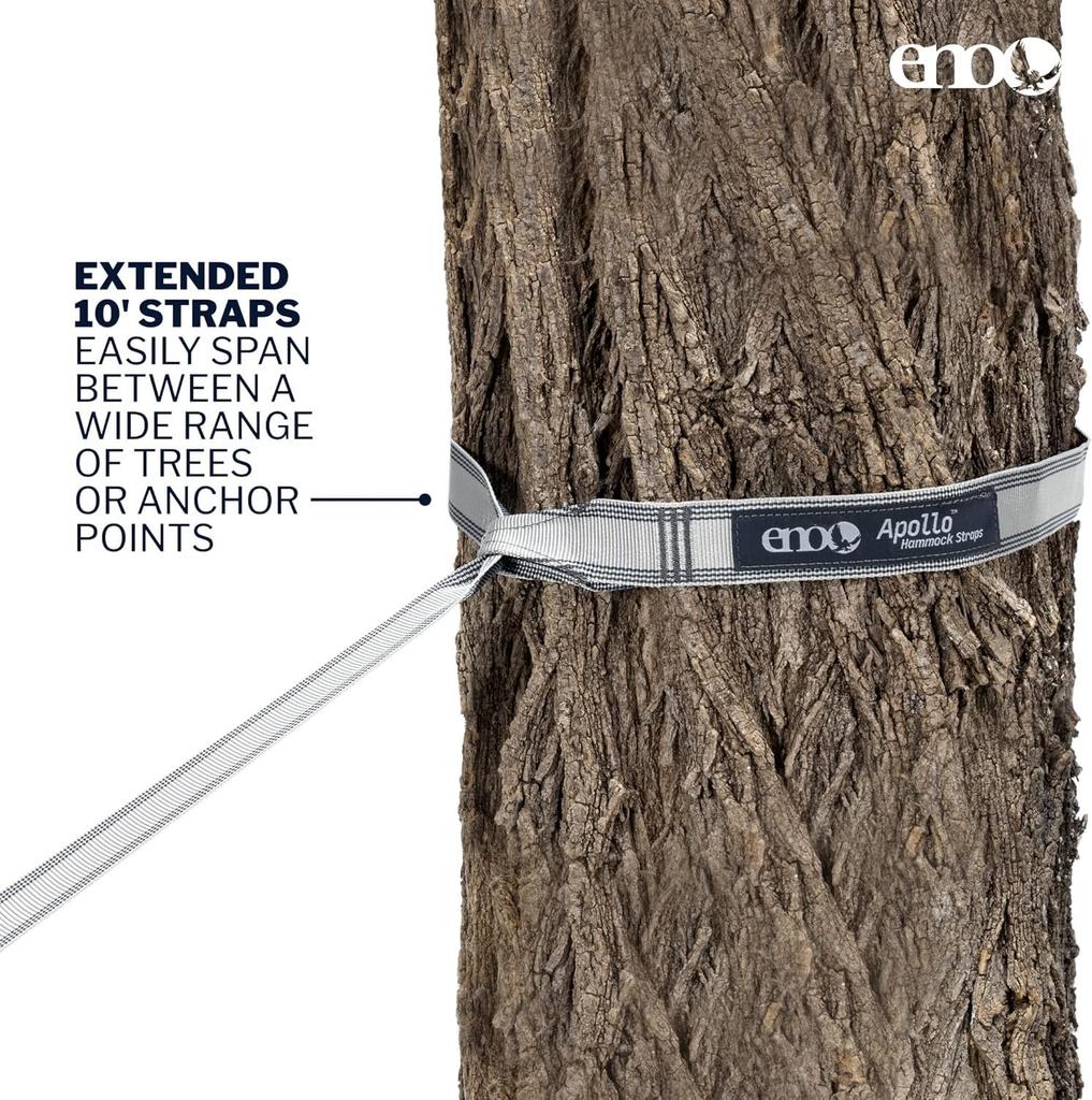 ENO Eagles Nest Outfitters Apollo Suspension System Gray/Charcoal