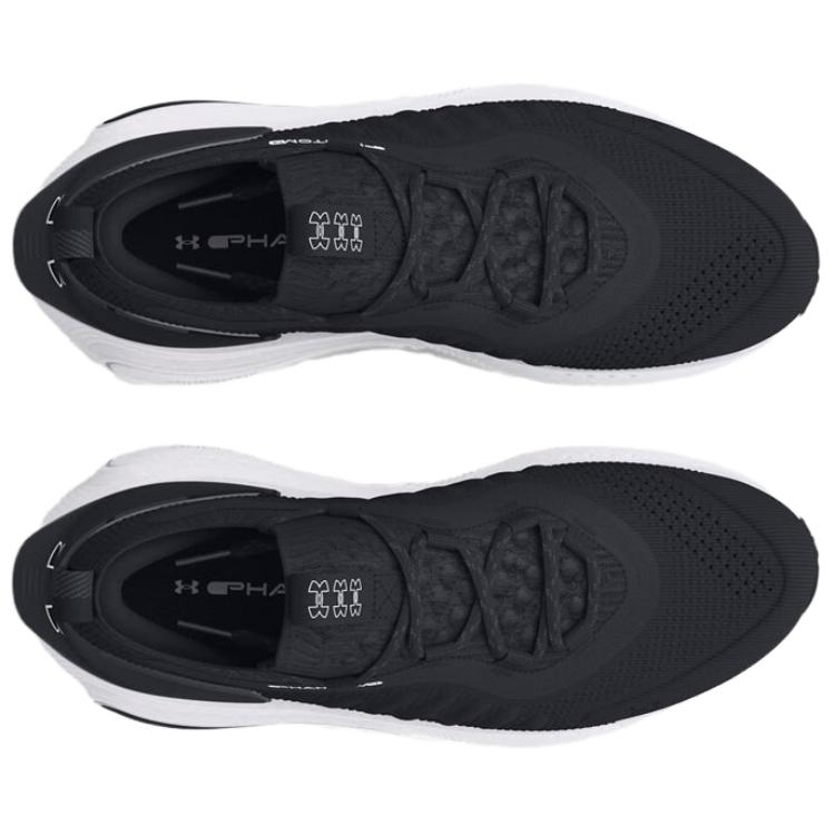 Under Armour HOVR Phantom 4 Black White Women Sneakers Anthracite 3027594-003