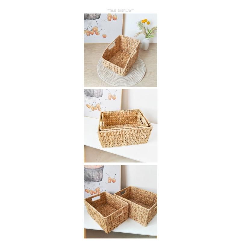 Modern Nordic Handwoven Storage Basket Breathable Materials Scandinavian Storage Bin for Living Room Bedroom
