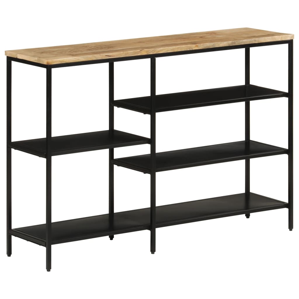 Vidaxl Stolik Konsolowy, 110X30X75 Cm, Surowe Drewno Mango I Żelazo