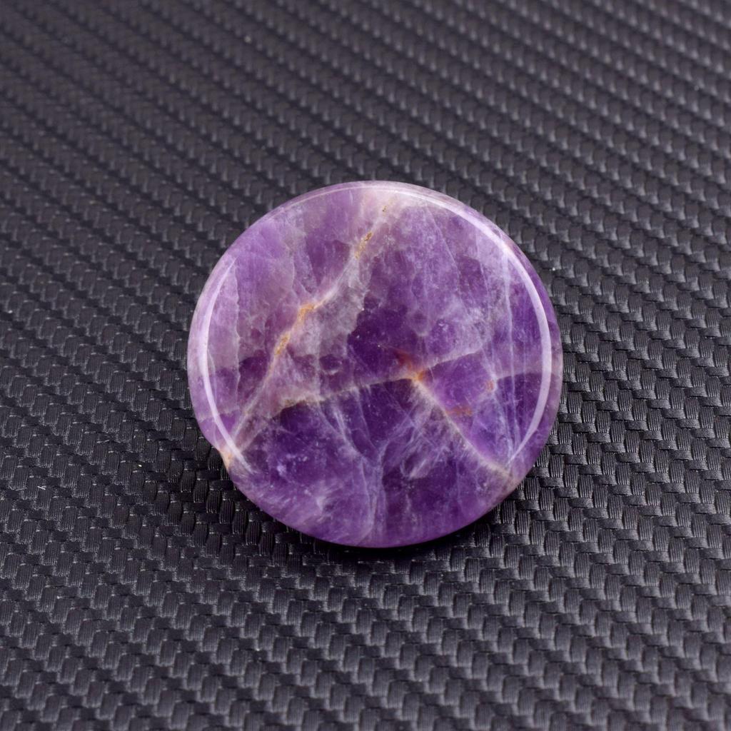 Natürliches 4cm rundes Kristall-Scheibe - Roher Energie-Stein für DIY-Gravur, Beliebtes Ornament