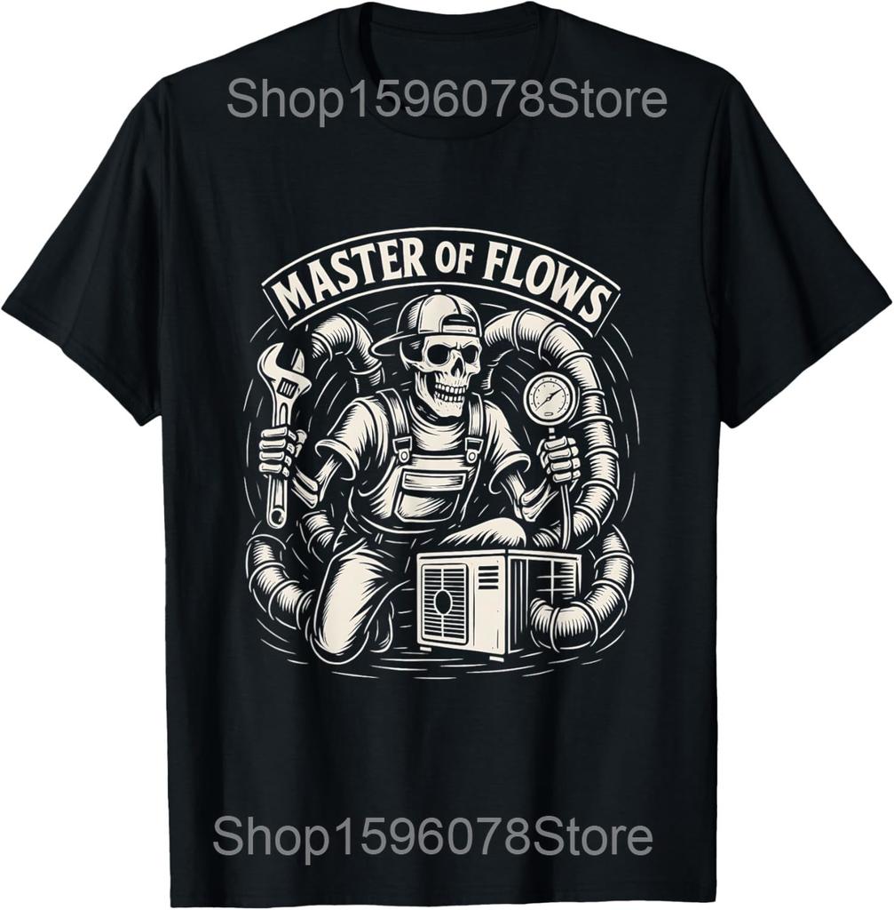 HVAC Techniker Mechaniker T-Shirts Herren Baumwolle Humor Streetwear T-Shirt Kurzarm Unisex Locker Reparatur HVAC Systeme Kleidung