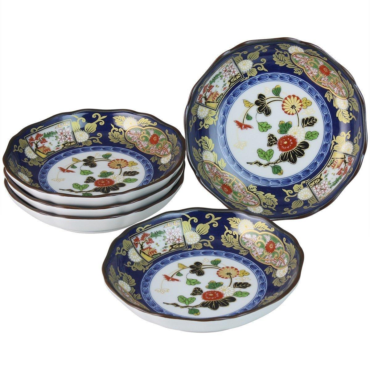 Arita ware CtoC JAPAN plate set, approximately 14cm, 02-604808