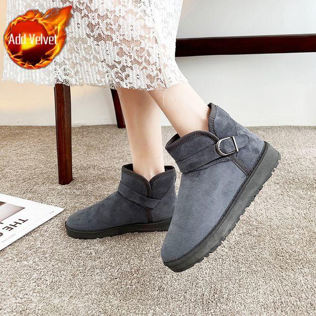 

Модные ботильоны на плоской подошве с круглым носком, удобные и элегантные женские зимние ботинки на флисовой подкладке по акции, горячее предложение, плюшевая теплая женская обувь 40