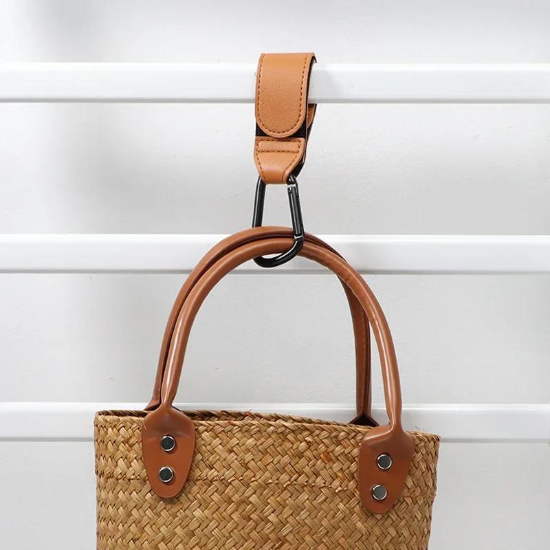 1/2ks PU kůže Baby Bag Háček na kočárek Kočárek otočný o 360 stupňů otočný organizér na kočárek Háček na kočárek Příslušenství ke kočárku