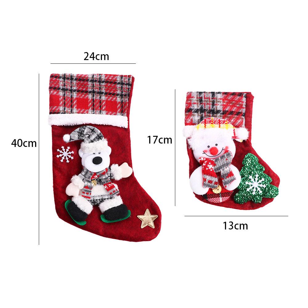 Kindergeschenke Hübsche Weihnachtsmann-Säcke Weihnachtsdekorationen Weihnachtsstrumpf Hängeornament Süßigkeitentüte