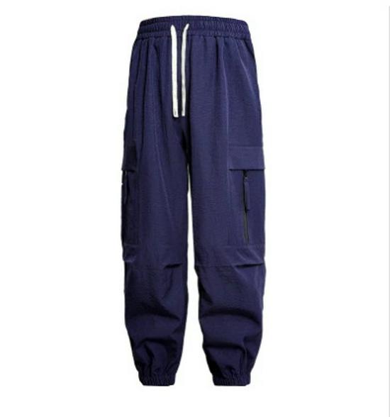 

2024 Men s Loose Straight-Leg Multi-Pocket Parachute Workwear Pants for Spring and Autumn - Perfect for American Couples. M синій