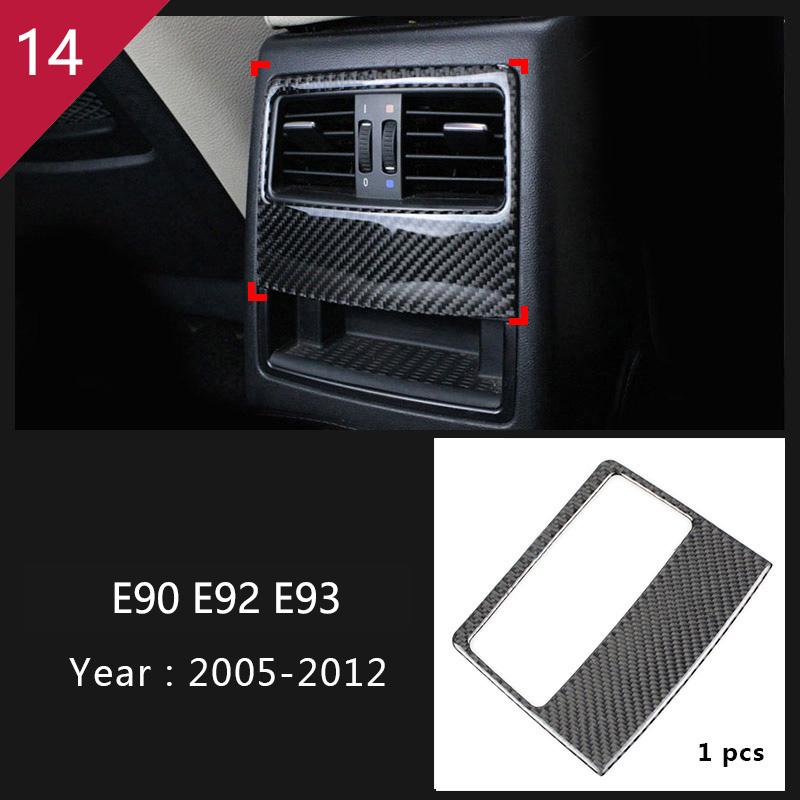 Carbon Fiber Gear Shift Panel Trim Sticker for BMW 3 Series E90 E92 E93 2005-2012 Car Inner Center Control Decorative Accessory