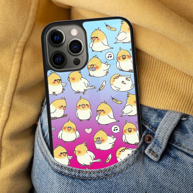 Chubby Cockatiel Parrot Bird Soft Phone Case for iPhone 17 Air 16e Pro max 15 Pro 13 14 Plus 11 12 MagSafe Magnetic Coque
