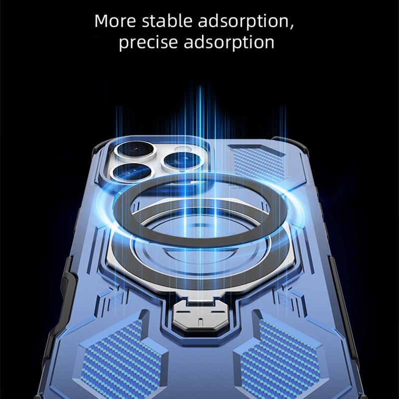 Magnetic Armor Case For iphone 17e Cases For iphone 17e 16e Air iphone 16 17 Pro Max Cover Magsafe Wireless Charging Phone Cover