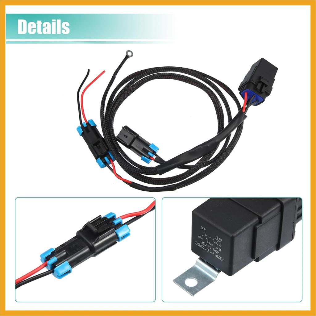 Back Up Reverse Light Wiring Harness Kit with Waterproof Relay for Polaris for Ranger 1000/ XP 1000 2018 2019 2020 2021 3-Seat and Crew Replacement
