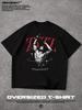 T-Shirt for the GYM, Oversized with ZYZZ Print, Black