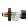 100lb LP Tank Adapter met Manometer 0 tot 100lb Converteert Pol naar Qcc1 Type 1 LP Tank Ventiel voor RV Camper Aanhanger