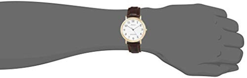 Citizen QQ Analog Waterproof Watch Leather Band Q996-104 Men Brown.