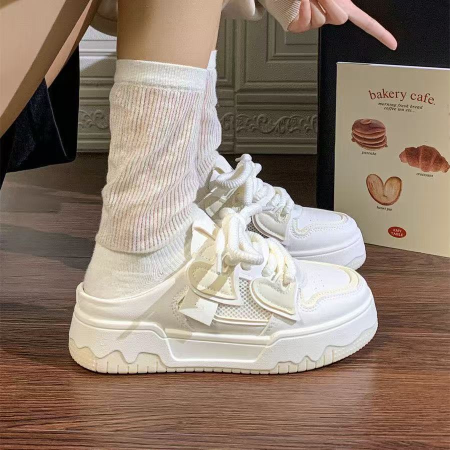 

Spring new niche non-collision board shoes Forrest Gump shoes mesh breathable casual shoes trendy white slippers 35 [foot length 22.5cm]