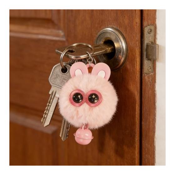 [BetterJonny] Plush Keychain Cute Animal Pendant Bag Pendant Key Chain Hanging Decoration Present Cute Gift for Partner Friend Family White Blue Pink