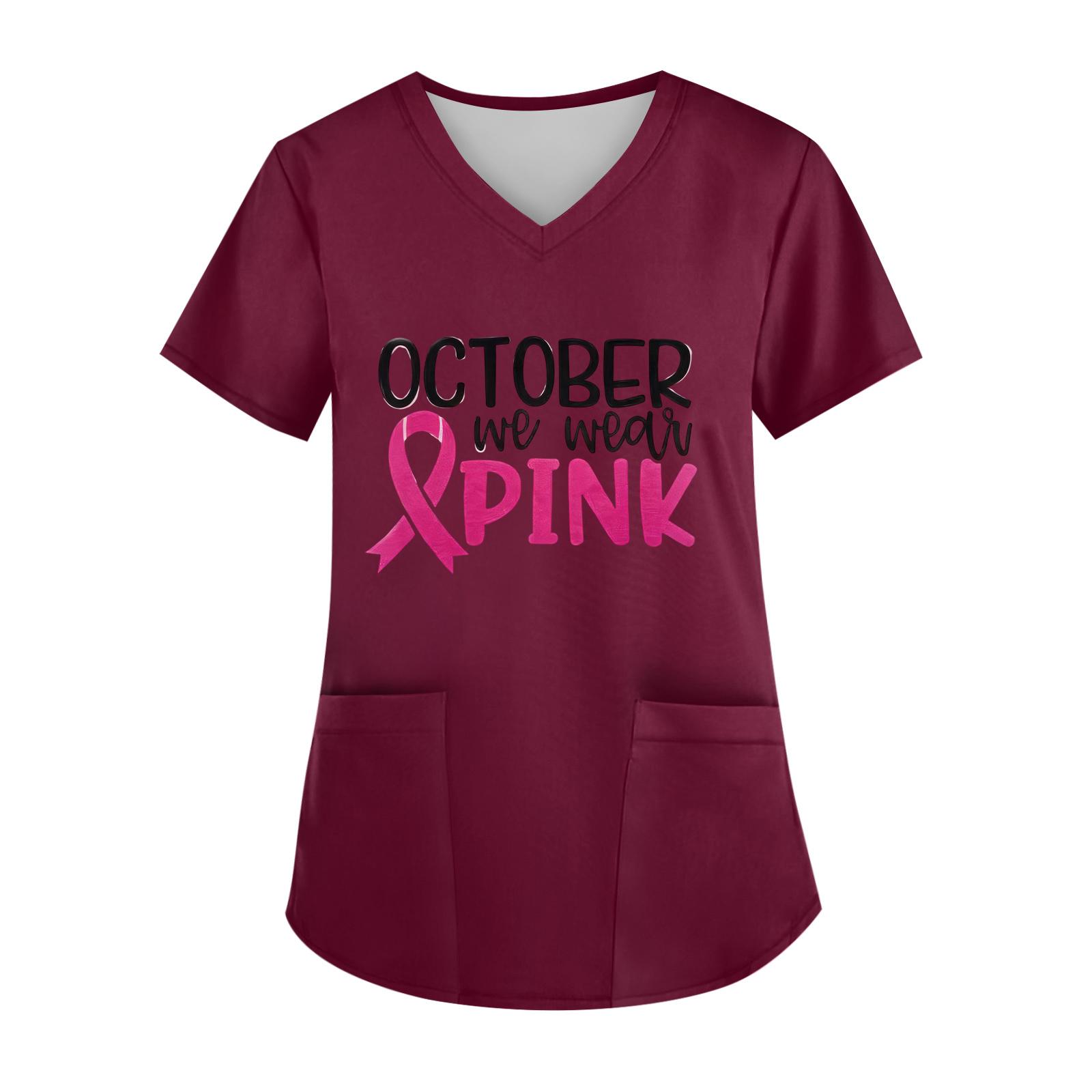 

Женский топ с V-образным вырезом, короткими рукавами, карманом и боковым разрезом XL винный