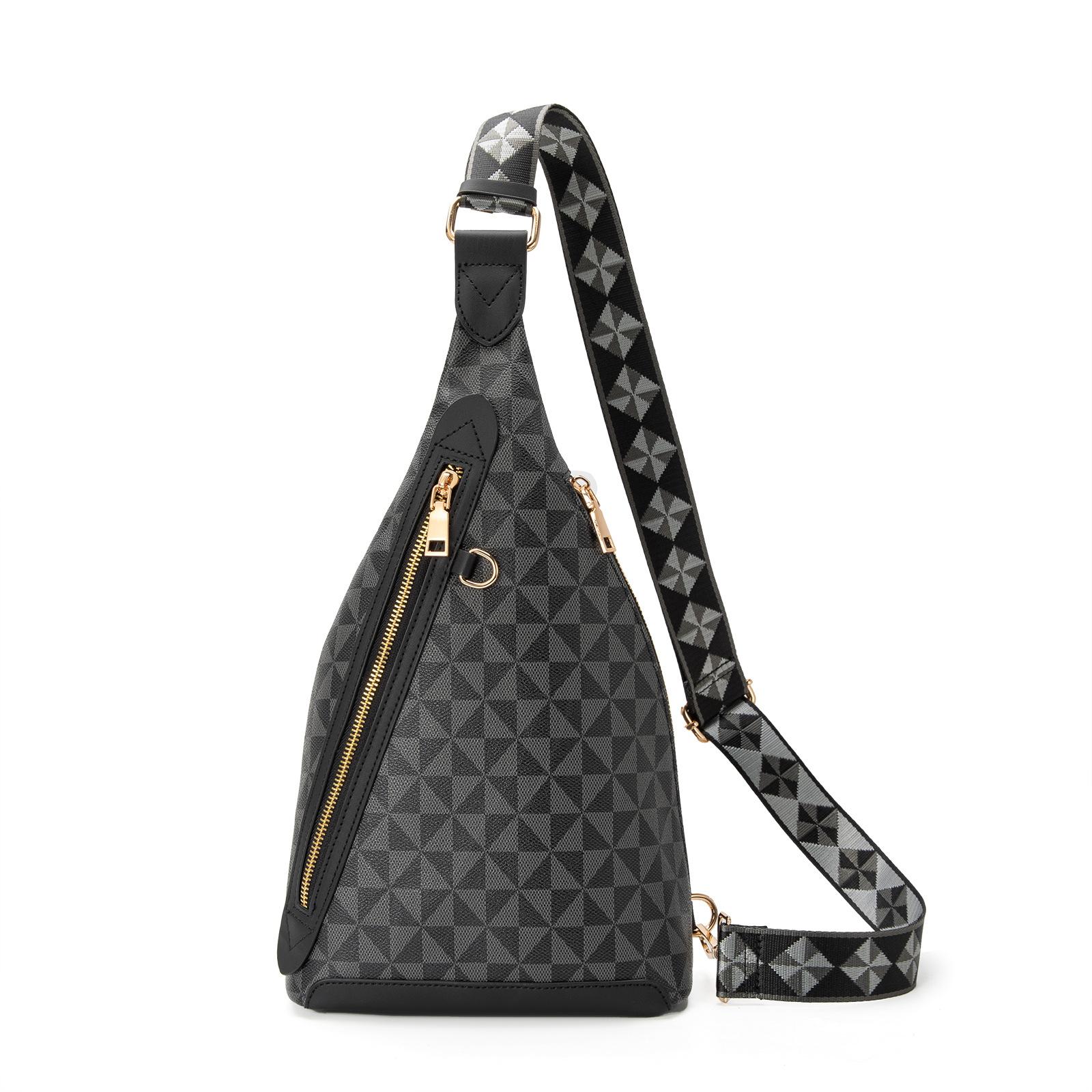 

Нагрудная сумка вязаная с принтом повседневная сумка кроссбоди для мужчин и женщин на лето большой вместимости для путешествий на открытом воздухе