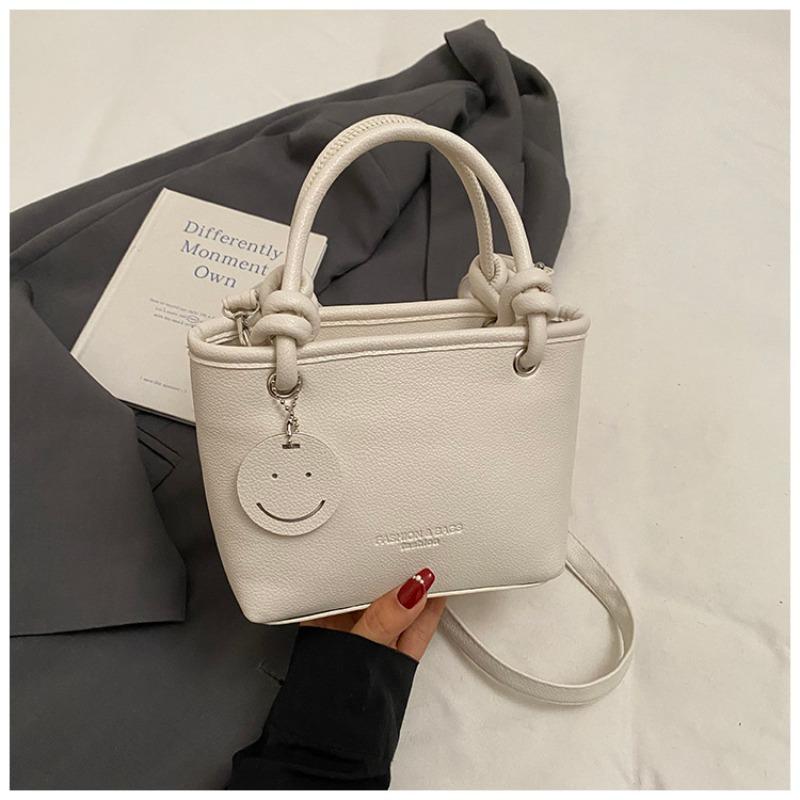 

Women s bag niche high-end handbag summer new fashion messenger bag casual simple bucket tote bag белый