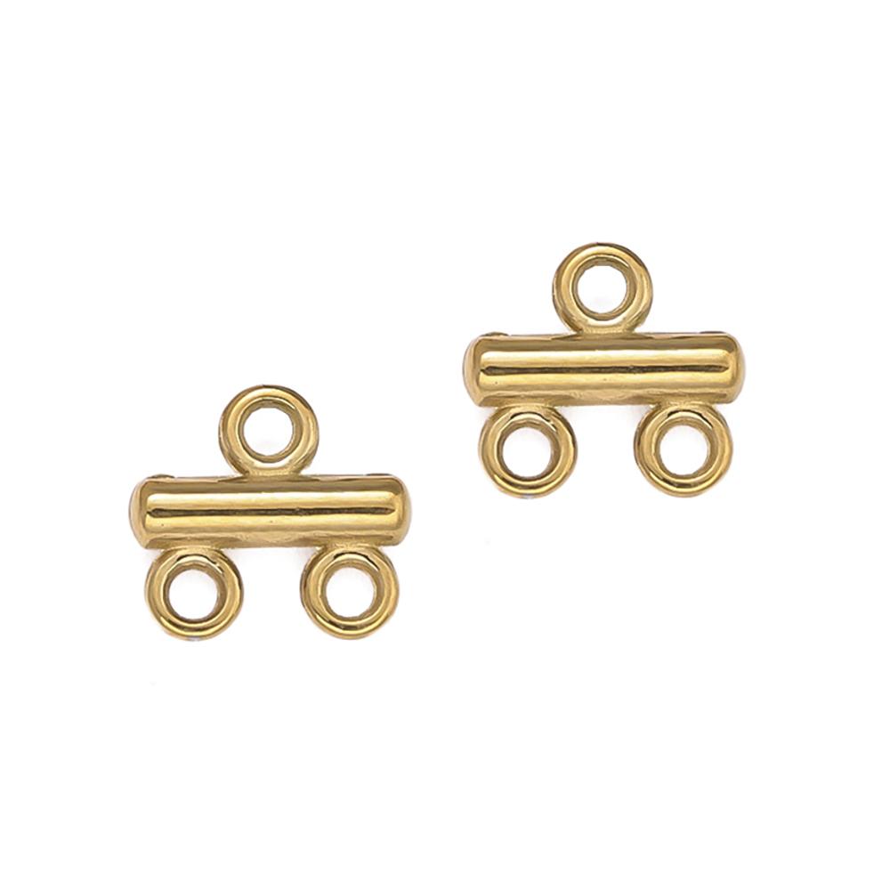 5pcs/pack Stainless Steel Four Sizes Multihole Pendants Connector Clasps for DIY Necklace Bracelets Jewelry Making Accessories