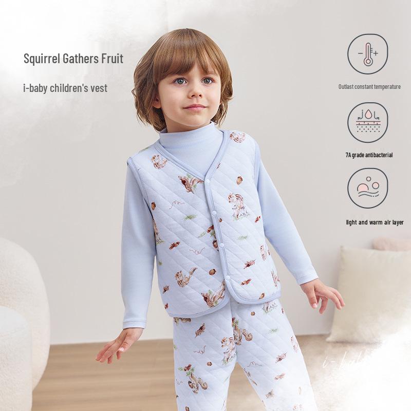 iBaby English Baby Antibacterial Quilted Vest - New Arrival, Teacher-Recommended School Uniform 120