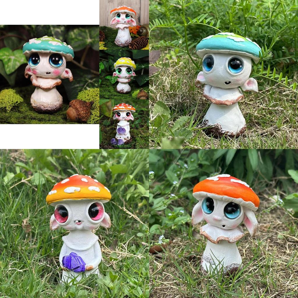 Adorable Mushroom Elf Resin Figurine Charming Home Decor Tabletop Decoration For Garden