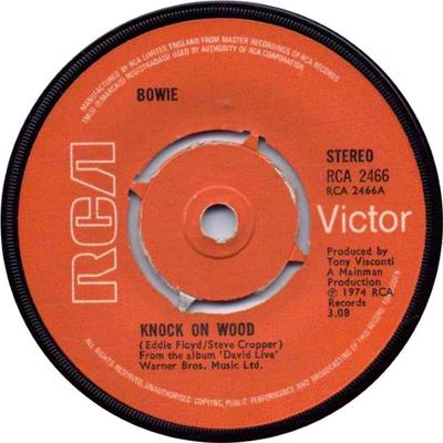 7inch Record DAVID BOWIE - Knock On Wood / Panic In Detroit RCA2466 RCA VICTOR 1974 UK Rock Used