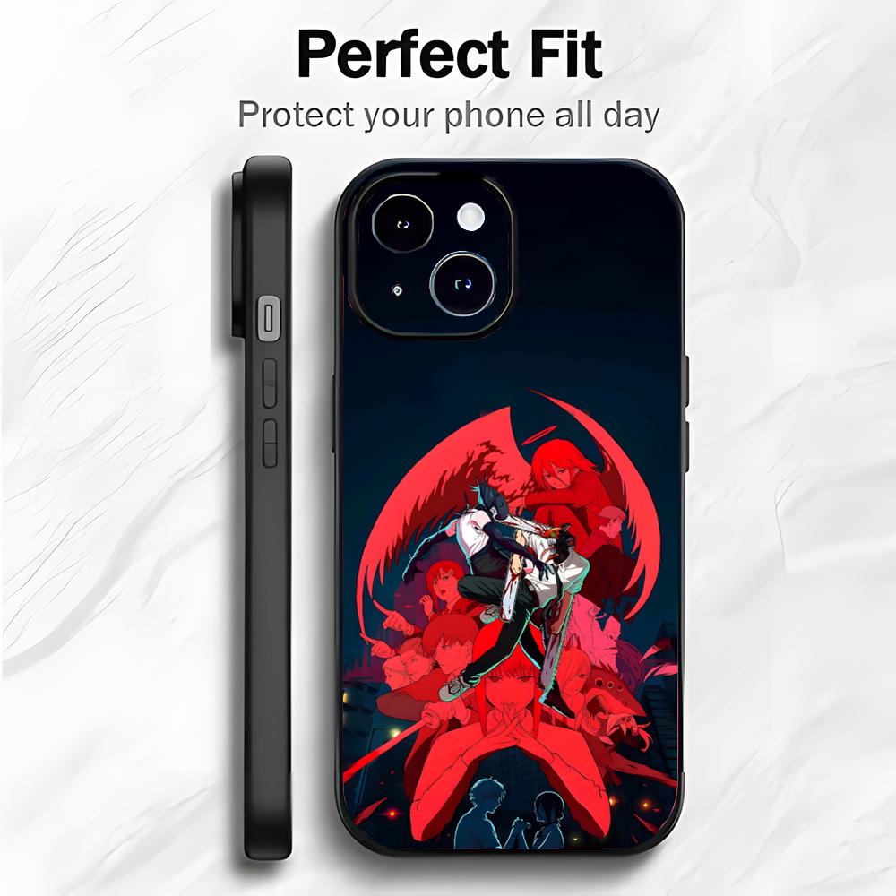 Classic Japanese Anime C-Chainsaw Man Phone Case Phone Case Soft Packaging Lightweight For iPhone17 16 15 14 13ProMax
