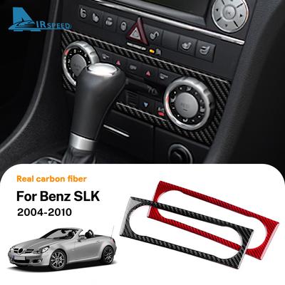 Real Soft Carbon Fiber Trim Sticker For Mercedes Benz SLK R171 2004 2005 2006 2007 2008 2009 2010 Car Central Control Panel