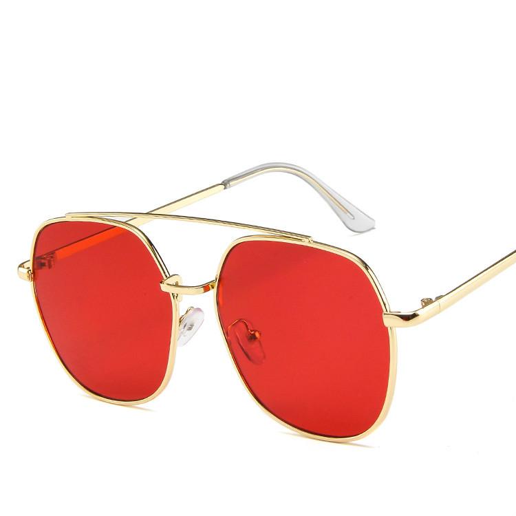 Buy Men Trendy Polygon Metal Frame Sunglasses Mirror AntiUV Clear Sun