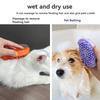 Dual Sided TPR Pet Bath Brush, Dry & Wet Use Grooming Massage Brush for Dogs & Cats