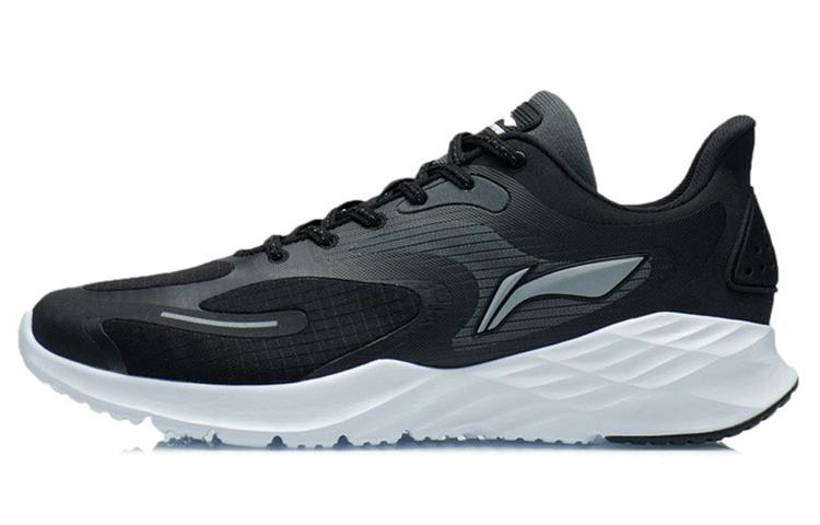 Li Ning Текстиль, ТПУ Низкие Повседневные Беговые Кроссовки Мужские Черно-Белые ARSR045-1 43