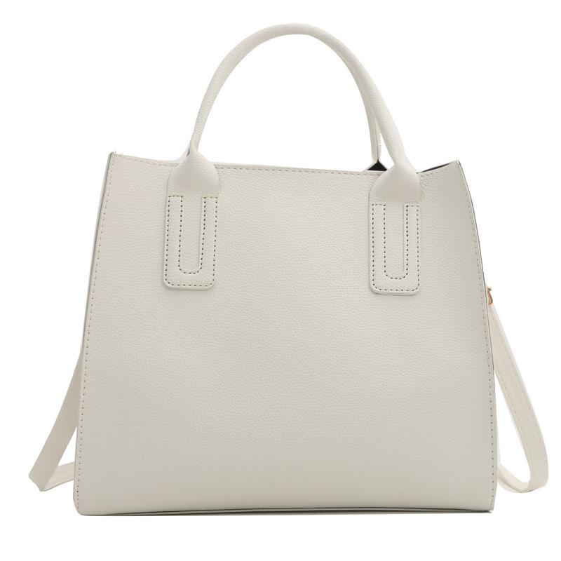 Jednoduchá jednobarevná kabelka, módní taška přes rameno, retro pu dámská taška, velká kapacita, všestranná dámská taška