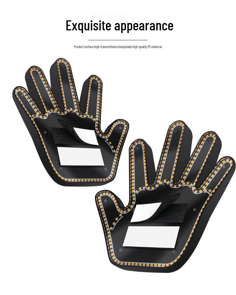Car LED Multicolor Gesture Light: Seven-Color Glowing Palm Warning & Atmosphere Decoration