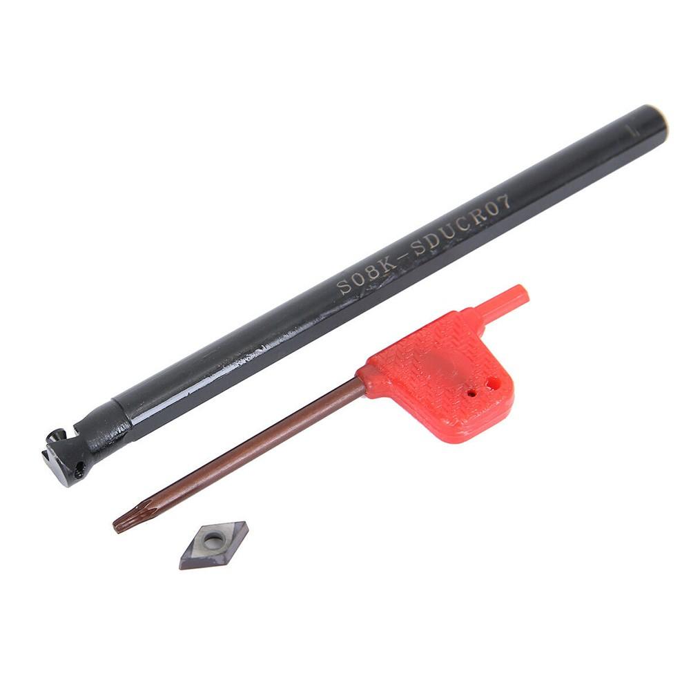 S08K-SDUCR07 Ausdrehstahl + DCMT0702 Hartmetall-Einsätze Für Drehbank-Drehwerkzeug