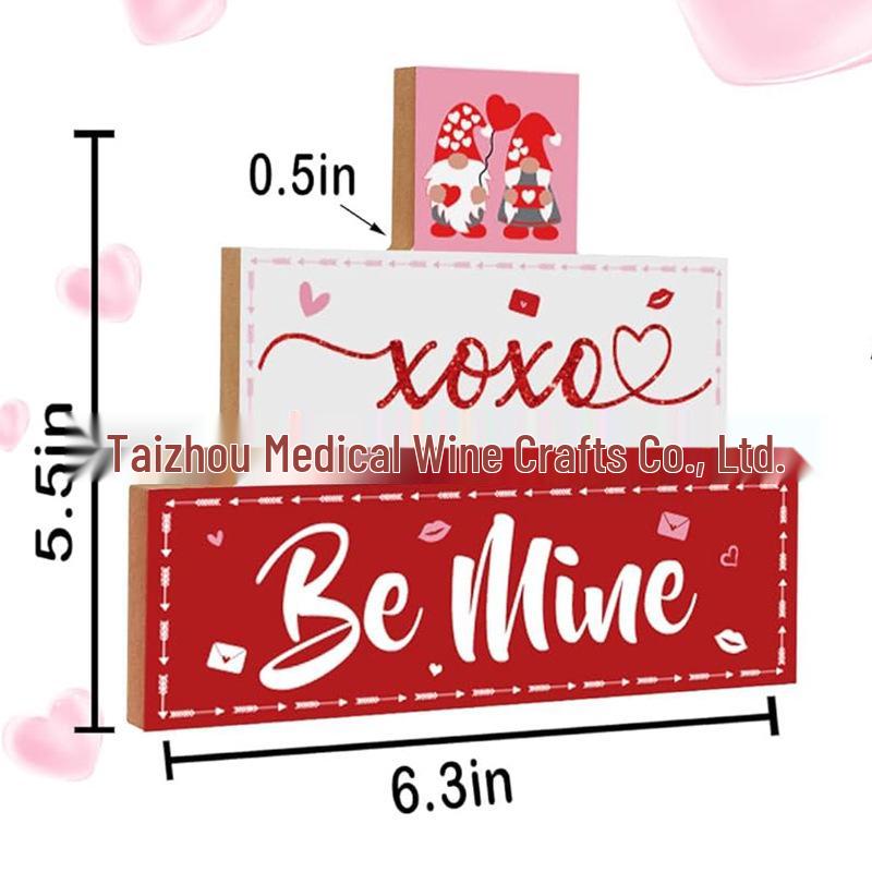 Cross-Border Valentine s Day Wooden XOXO Jewelry Figurines As shown