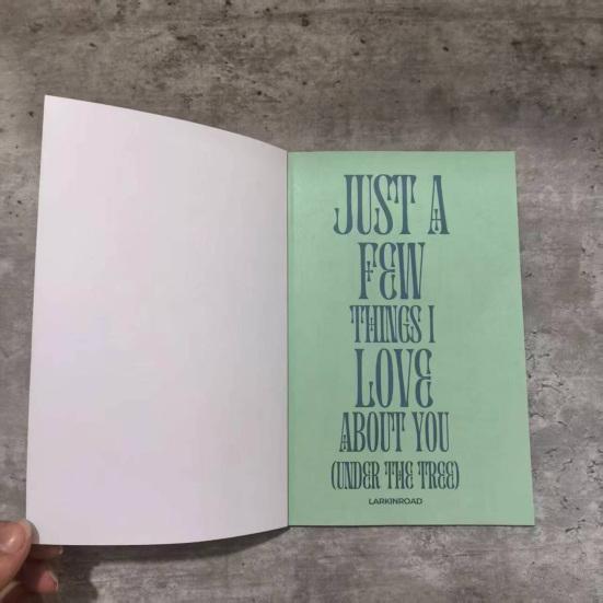 Love Notepad Just A Few Things I Love Message Book Heartfelt Journal for Couples Romantic Gift for Anniversary Valentine's